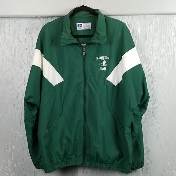 🖤5/$20🖤 RUSSELL ATHLETIC.. green windbreaker.. - Picture 1 of 11